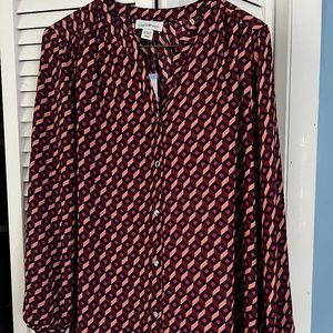 Jaclyn Smith Long Sleeve Blouse size M